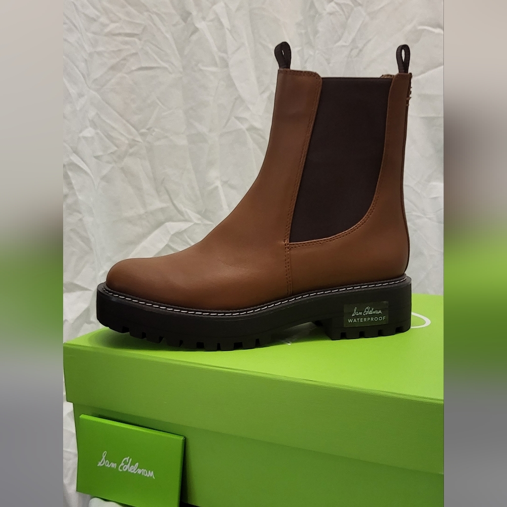 Sam Edelman Laguna Waterproof Lug Sole Chelsea Boot Size 7.5